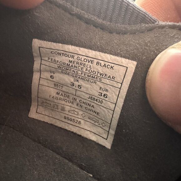 S MERRELL Womens Size 6 Barefoot Contour Glove Running Shoe Sneaker Black J68430 - Picture 8 of 8